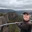 Grampians National Park 2024 - The Pinnacle on a windy and cold day, Halls Gap in the background.