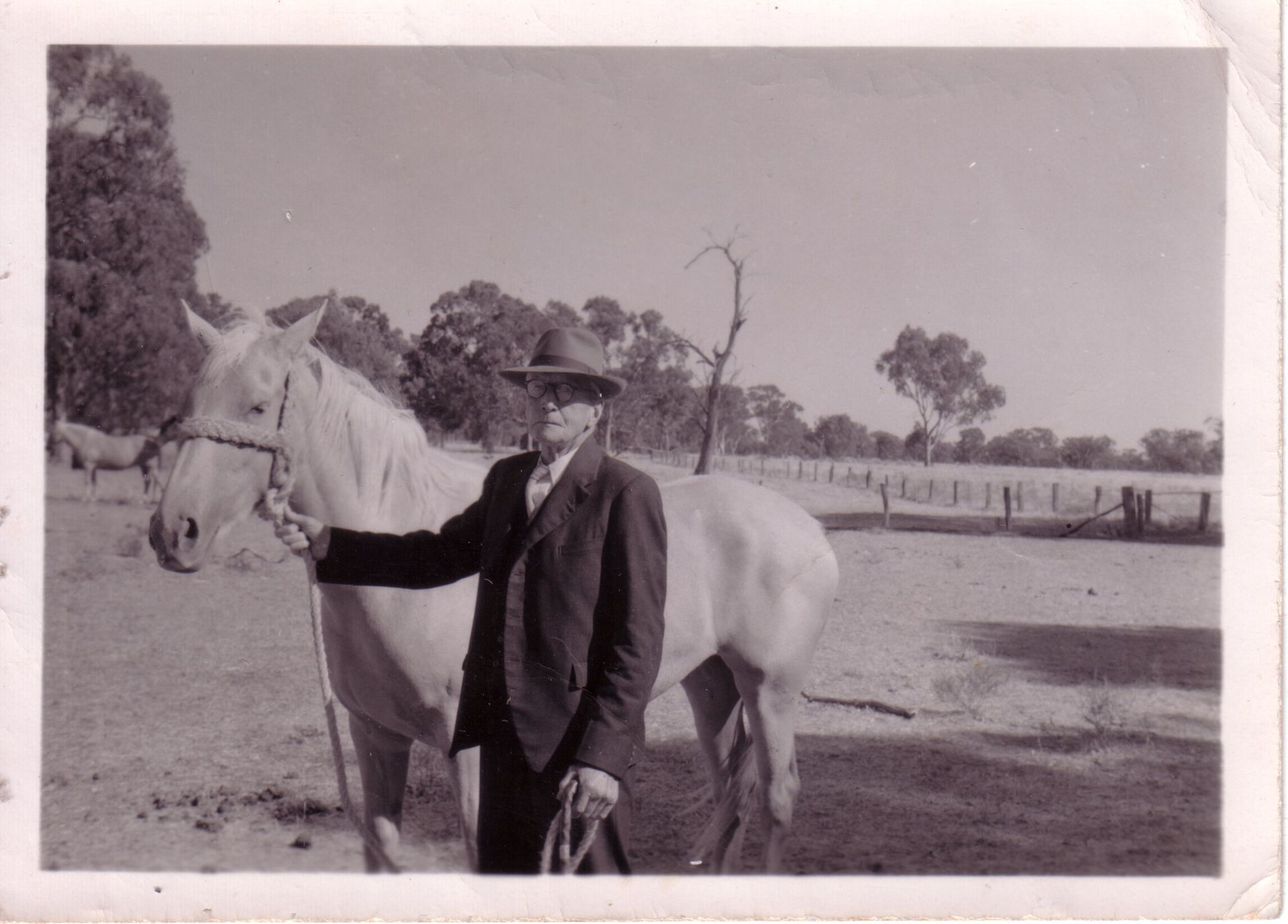 Charles Ellis, my Grandfather, 1959, Cropwell, Burraboi, NSW.